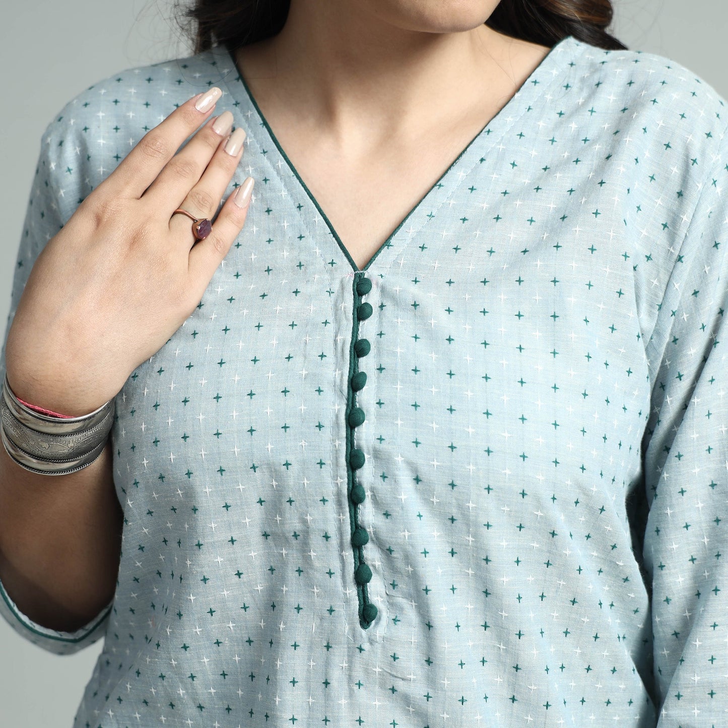 Jacquard kurta 