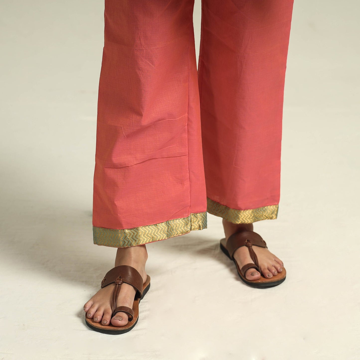 Mangalagiri Kurta with Palazzo & Dupatta Set
