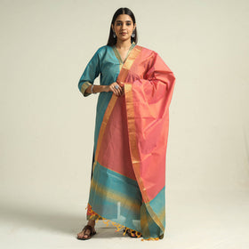 Mangalagiri Kurta with Palazzo & Dupatta Set
