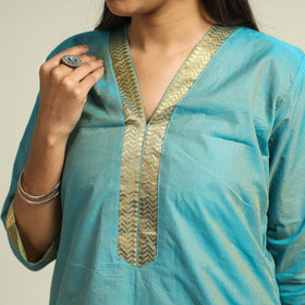 Mangalagiri Kurta with Palazzo & Dupatta Set
