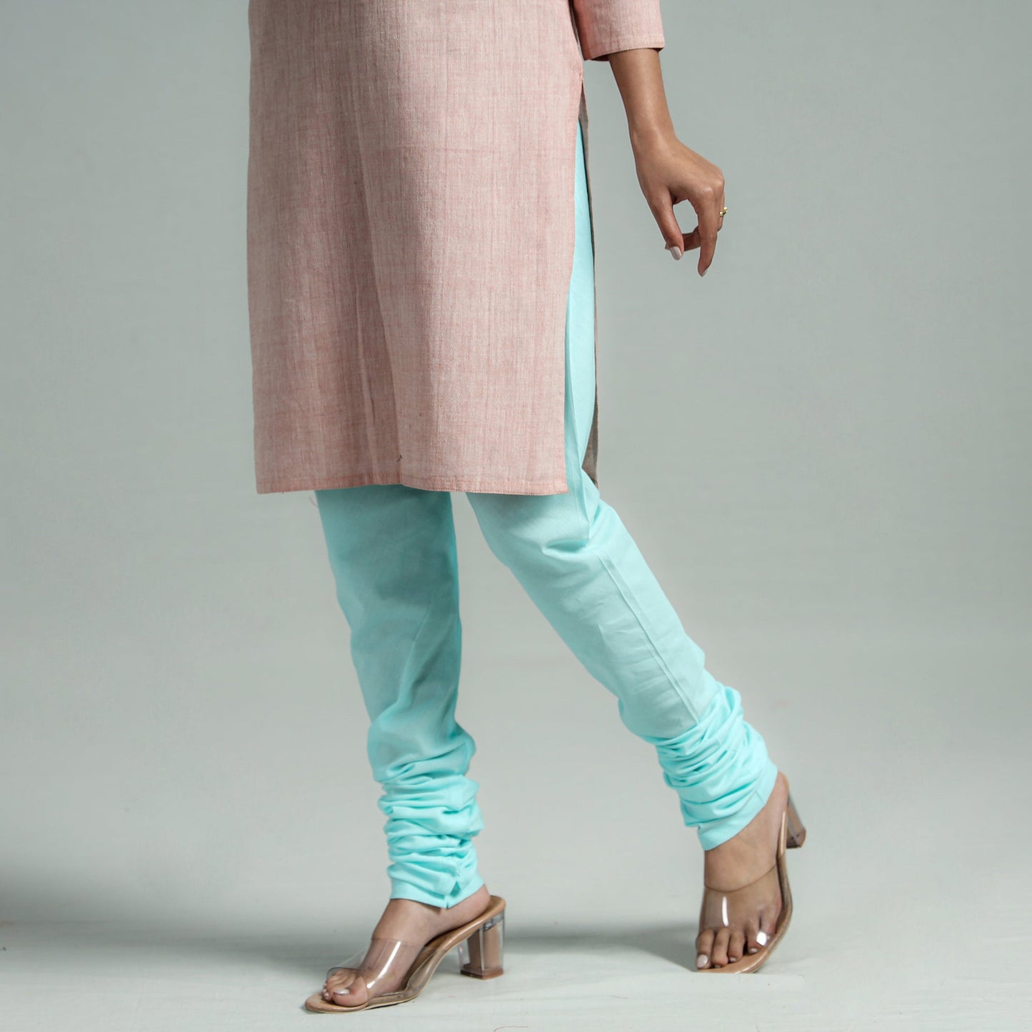  Plain Dyed Cotton Ankle Length Churidar 