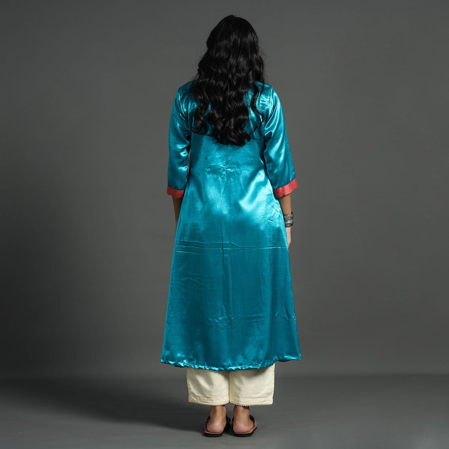 plain slik kurta
