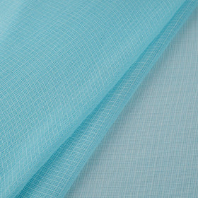 Sky blue - plain weaving cotton kota doria fabric 06