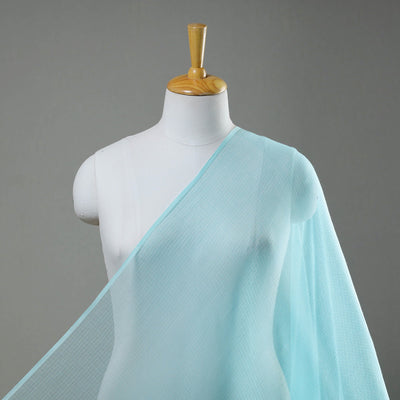 Sky blue - plain weaving cotton kota doria fabric 06