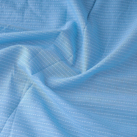 Sky blue - prewashed running stitch cotton fabric 04