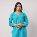  iTokri Casuals - Running Stitch Pure Cotton Long Kurta Online at iTokri.com