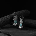 Sky blue - saanjh bela cuckoo oxidised earrings