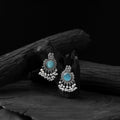 Sky blue - saanjh bela mayura oxidised earrings