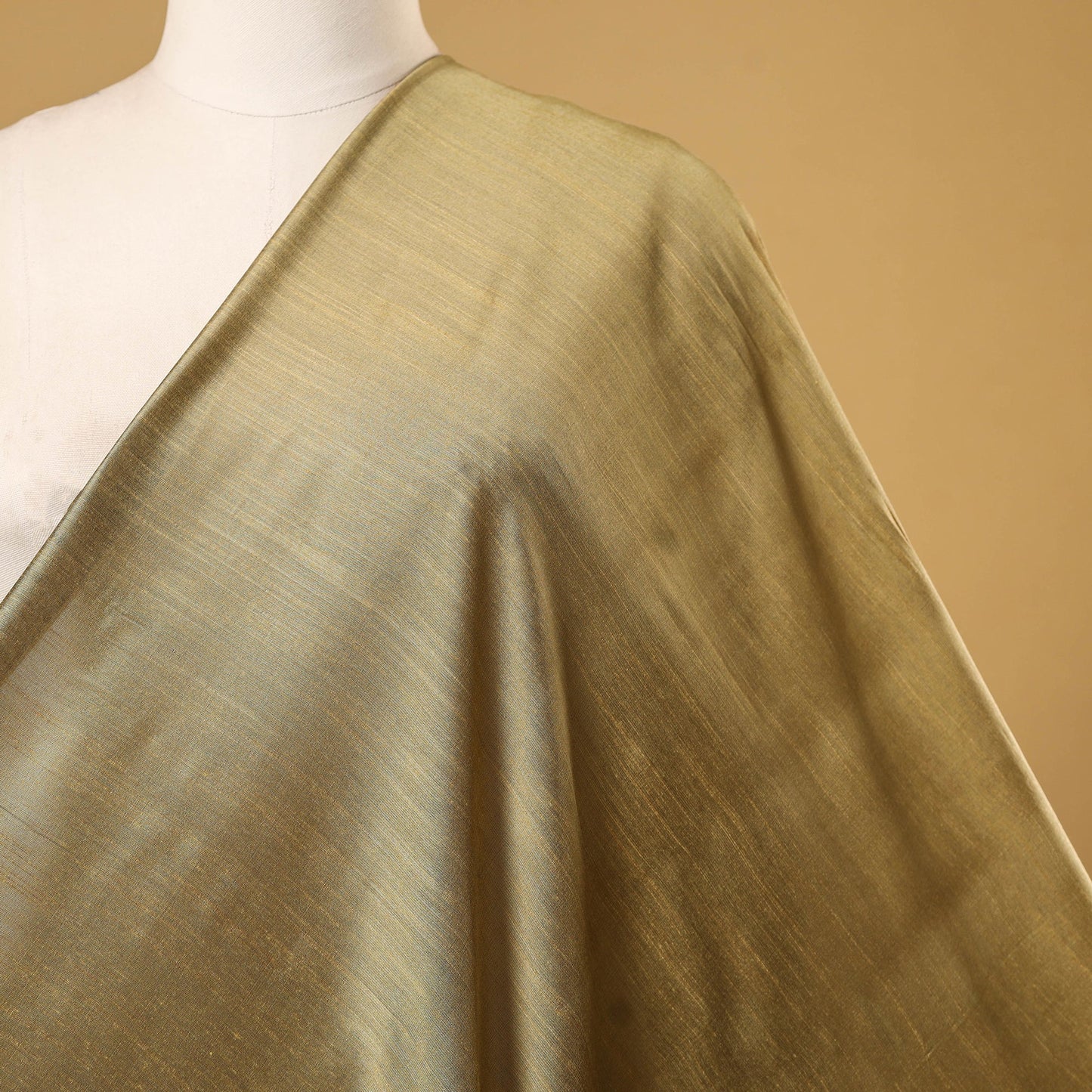 Slub silk plain fabric 03 - handcrafted