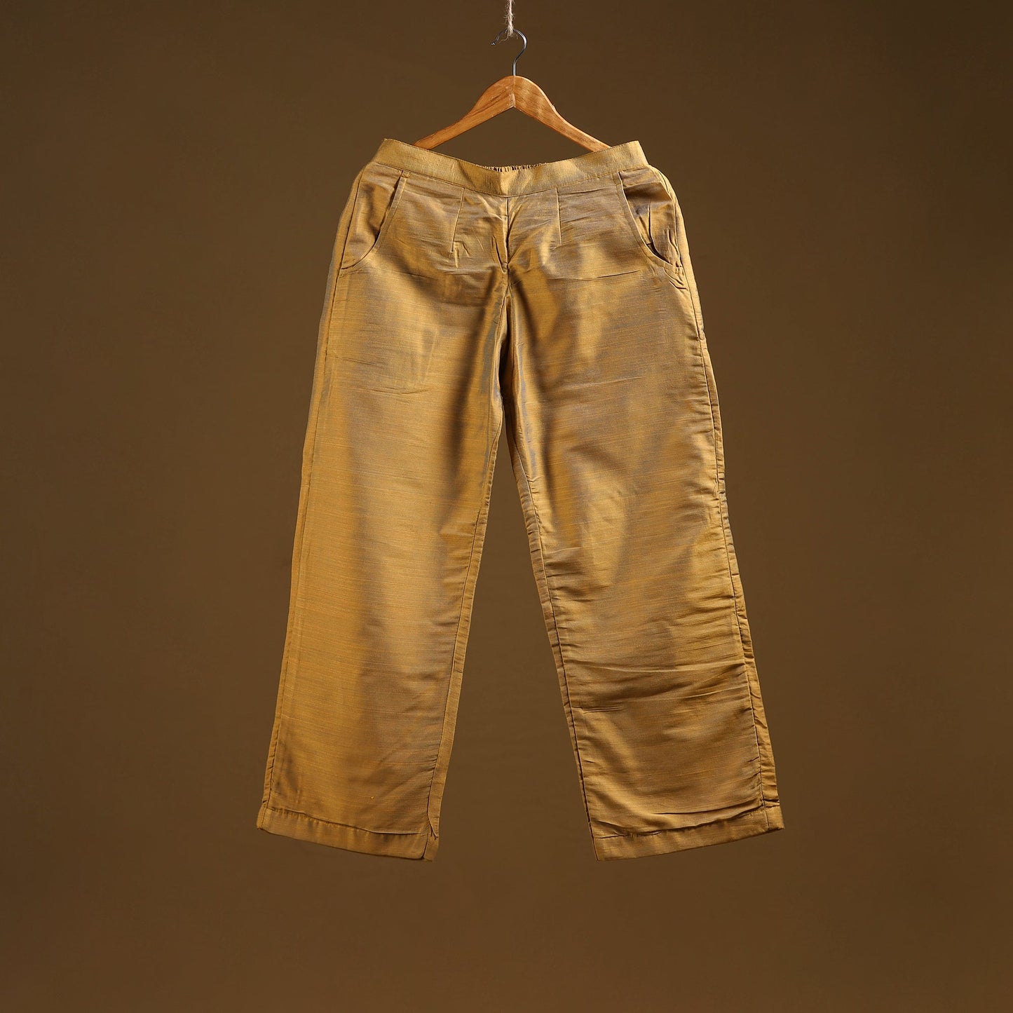 Slub silk plain palazzo 08 - handcrafted