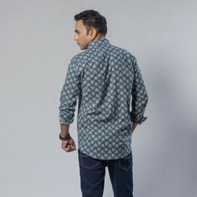 Buy Sanganeri Print Cotton Men Full Sleeve Shirt Online at iTokri.com