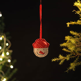 Snowman - Handcrafted Stuffed Christmas Ornament