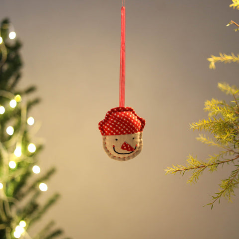 Snowman - Handcrafted Stuffed Christmas Ornament
