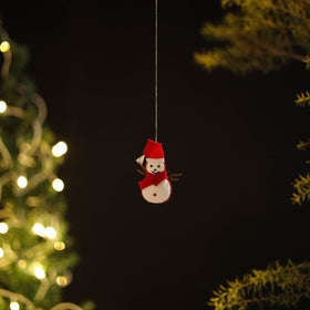  Snowman - Handmade Threadwork Stuffed Christmas Ornament