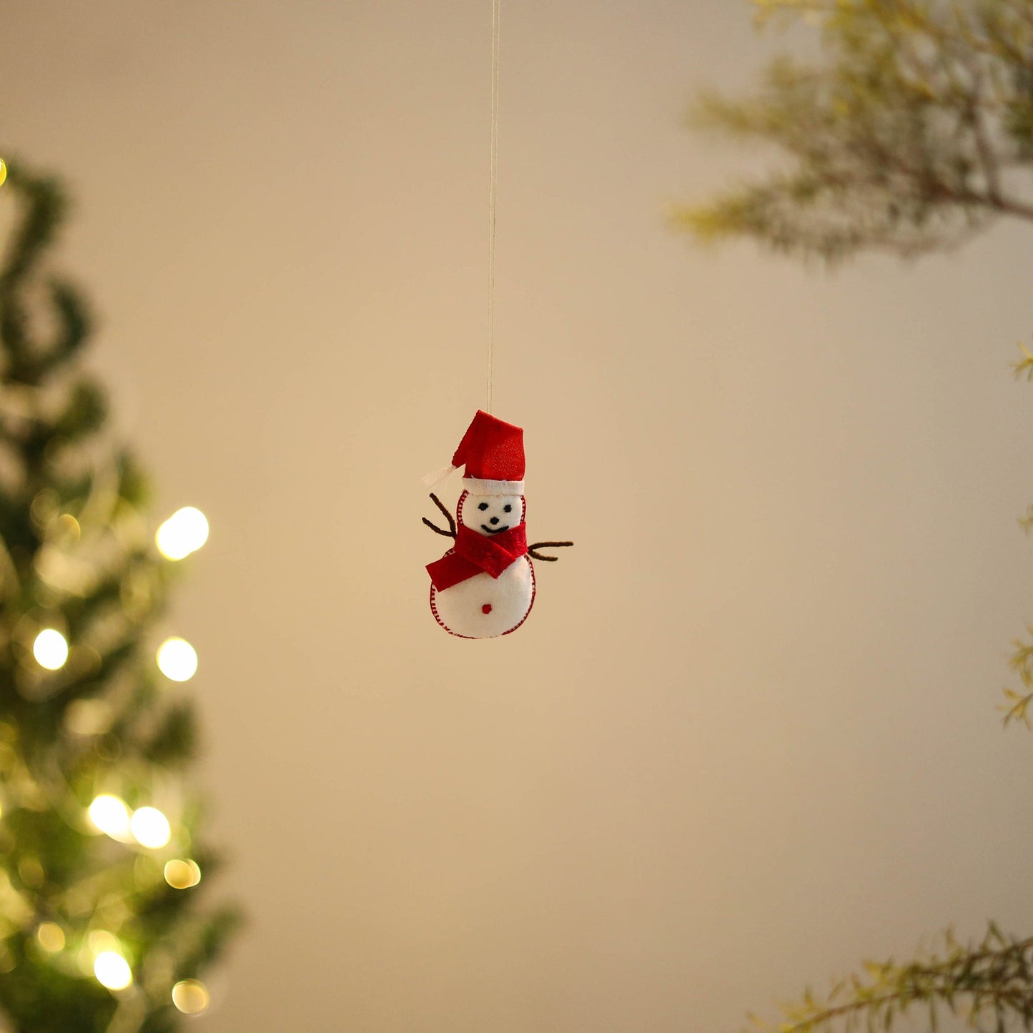  Snowman - Handmade Threadwork Stuffed Christmas Ornament