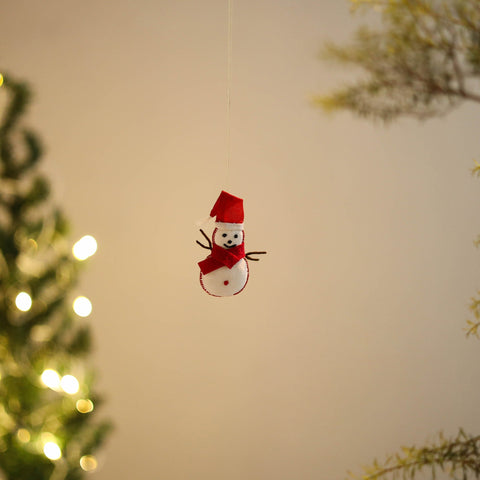  Snowman - Handmade Threadwork Stuffed Christmas Ornament