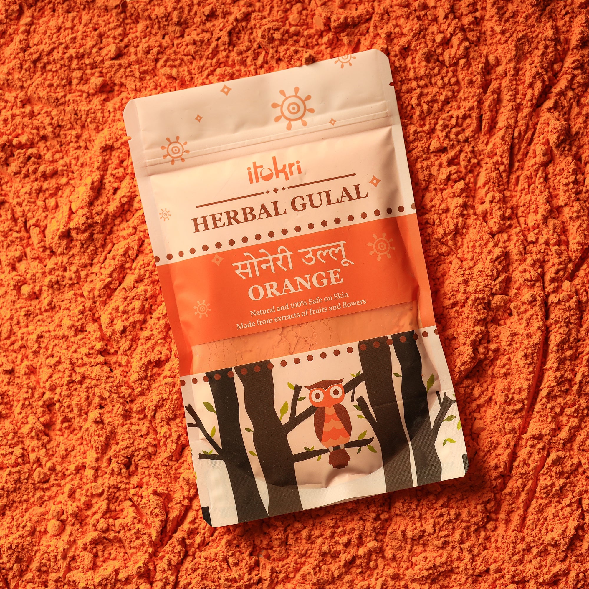  Orange Organic Herbal Gulal Holi Colour (100gm)