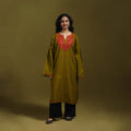 Sozni hand embroidered kashmiri merino wool pheran 07