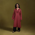 Sozni hand embroidered kashmiri merino wool pheran 08