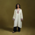 Sozni hand embroidered kashmiri merino wool pheran 09