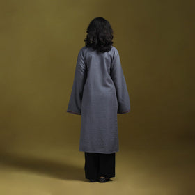 Sozni hand embroidered kashmiri merino wool pheran 17