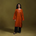 Sozni hand embroidered kashmiri merino wool pheran 25