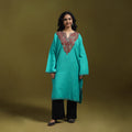 Sozni hand embroidered kashmiri merino wool pheran 28