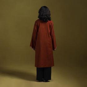 Sozni hand embroidered kashmiri merino wool pheran 30