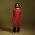 Sozni hand embroidered kashmiri merino wool pheran 36