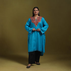 Sozni hand embroidered kashmiri merino wool pheran 50