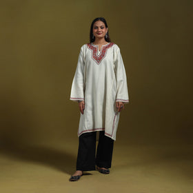 Sozni hand embroidered kashmiri merino wool pheran 54