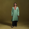 Sozni hand embroidered kashmiri merino wool pheran 58