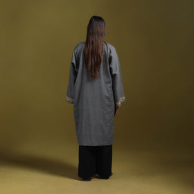 Sozni hand embroidered kashmiri merino wool pheran 59