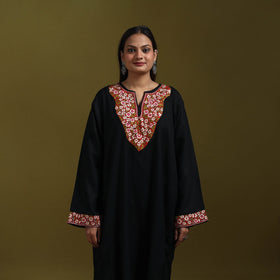 Sozni hand embroidered kashmiri merino wool pheran 60