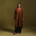 Sozni hand embroidered kashmiri merino wool pheran 64