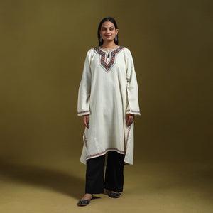 Sozni hand embroidered kashmiri merino wool pheran 65