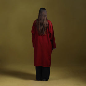 Sozni hand embroidered kashmiri merino wool pheran 67