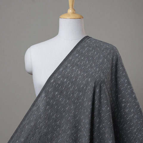 Buy Spanish Grey Pochampally Ikat Weave Cotton Fabric Online l iTokri.com