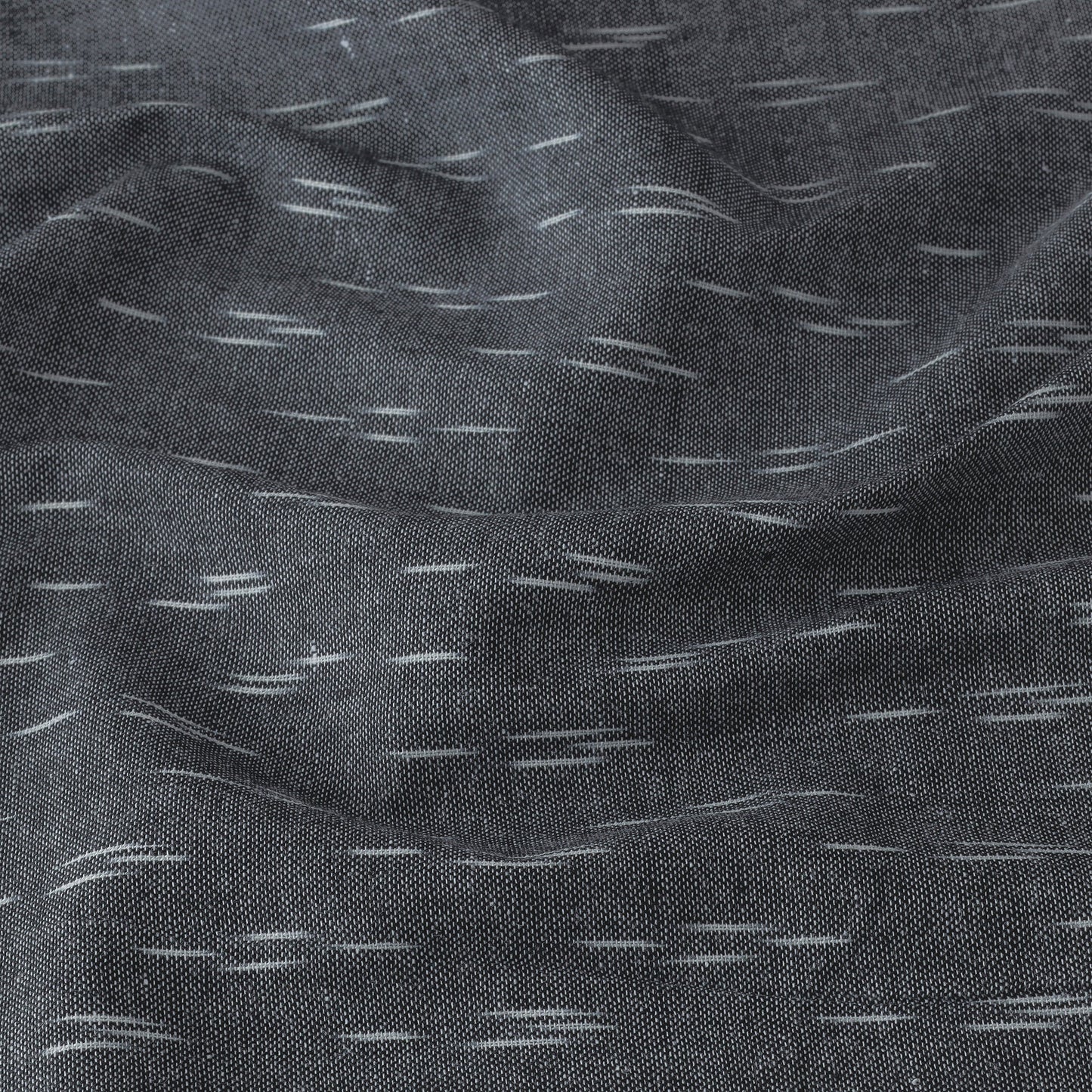 Buy Spanish Grey Pochampally Ikat Weave Cotton Fabric Online l iTokri.com