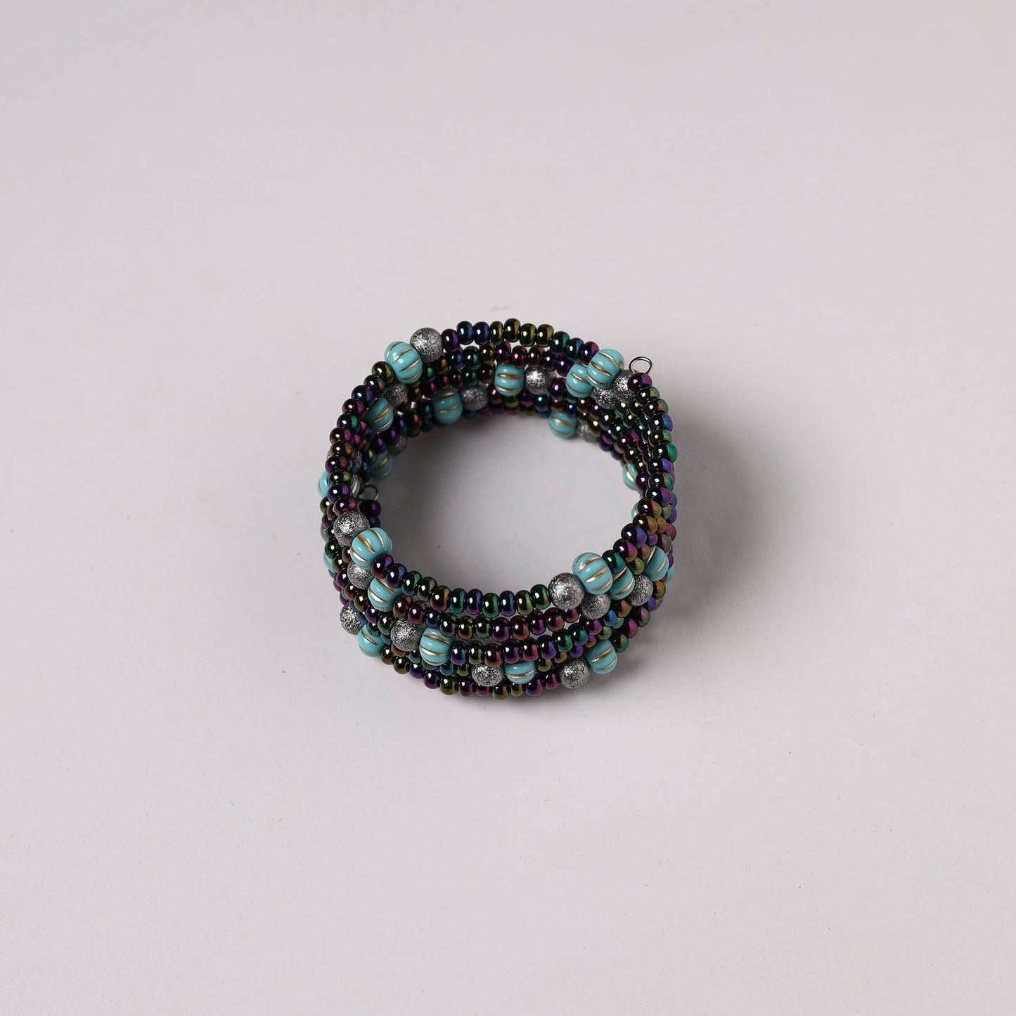 Spiral handmade beaded bracelet 193 - handcrafted