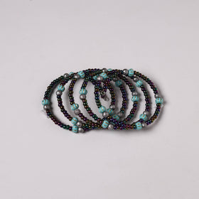 Spiral handmade beaded bracelet 193 - handcrafted
