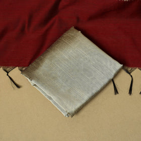 Spun dupion silk thread buti 3pc unstitched dress material