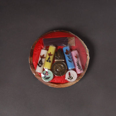 Sri aurobindo ashram - areca leaf basket gift set