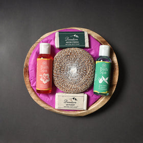 Sri aurobindo ashram - areca leaf basket gift set