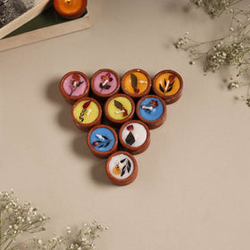 Sri aurobindo ashram ball clay diya with wax (set of 10) 13