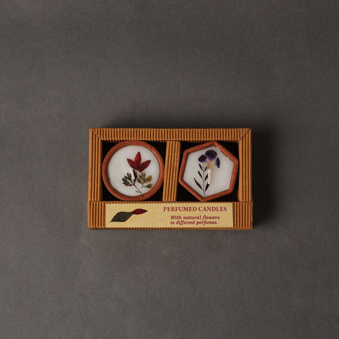 Sri Aurobindo Ashram - Clay Pot Candle Gift Set (Assorted)