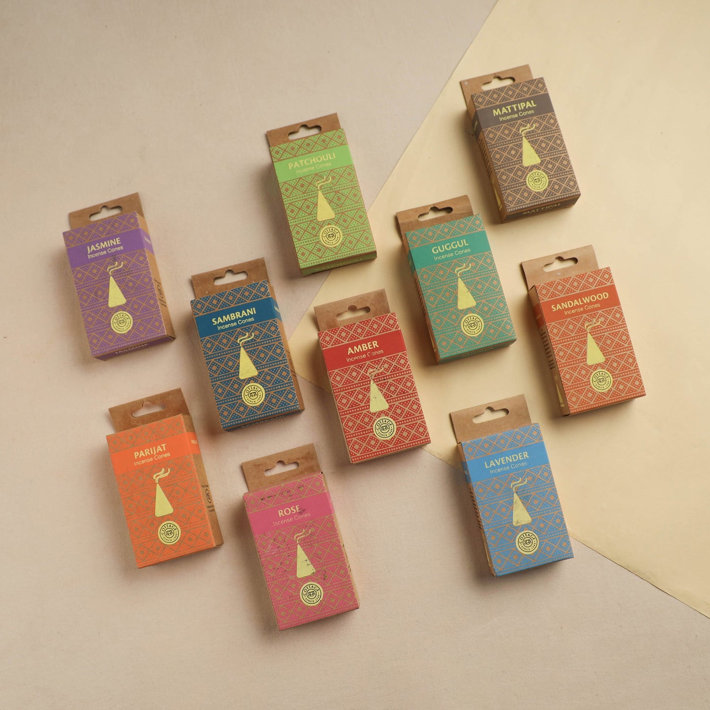 Sri Aurobindo Ashram Natural Incense Cones (Set of 10)