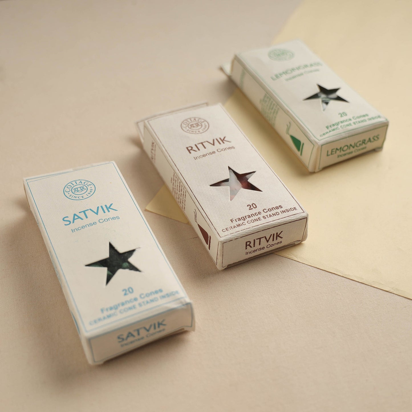 Sri Aurobindo Ashram Natural Incense Cones (Set of 3)