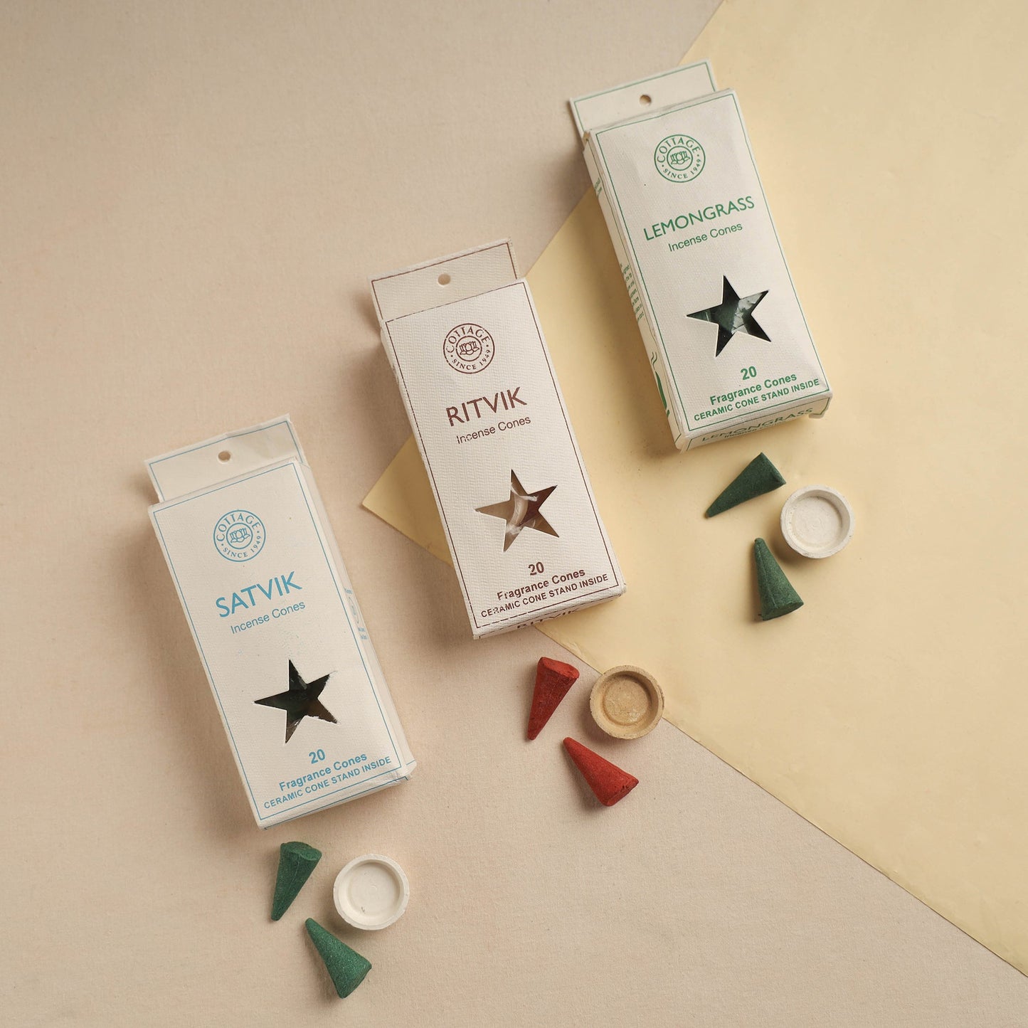 Sri Aurobindo Ashram Natural Incense Cones (Set of 3)