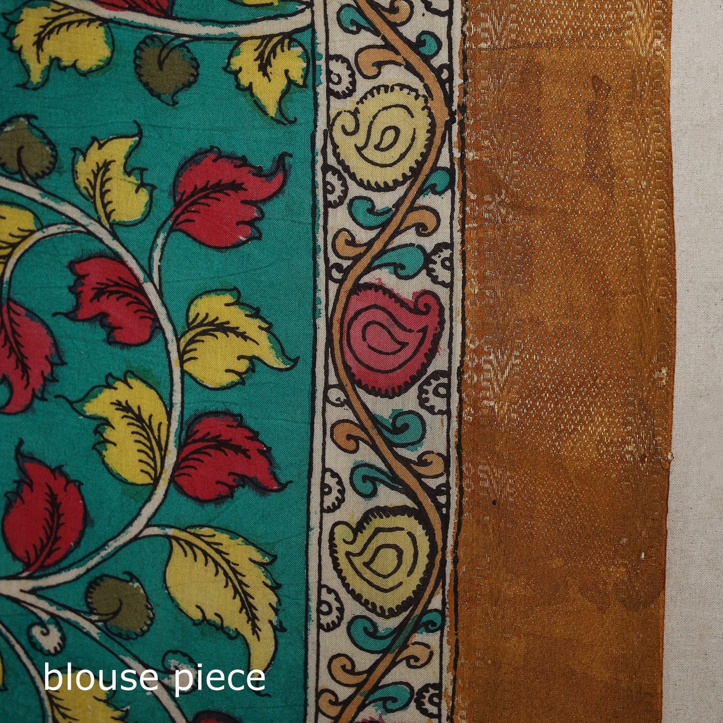 Srikalahasti handpainted natural dyed bangalore silk zari